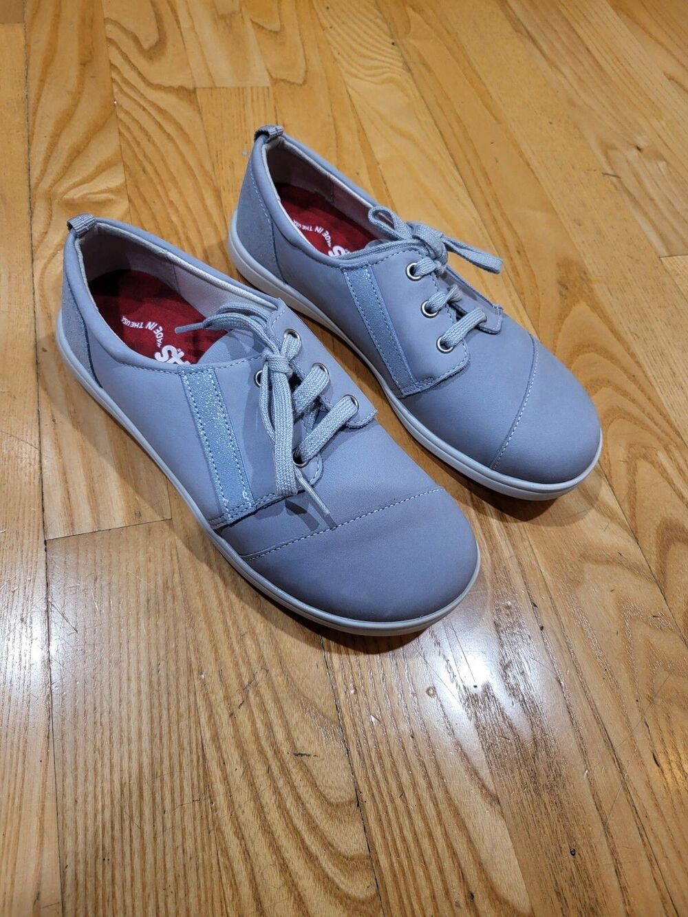 SAS Marnie Sneaker Womens 5.5 M Gray Nubuck Leather Comfort Walking Shoes NEW US